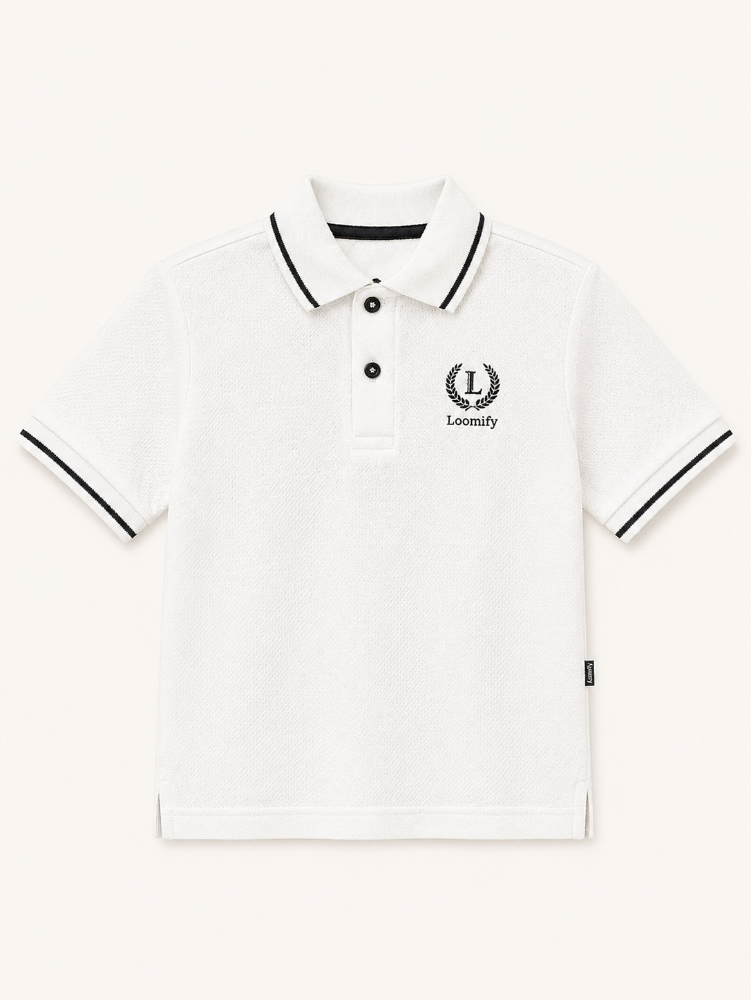 Kids White Polo T-Shirt