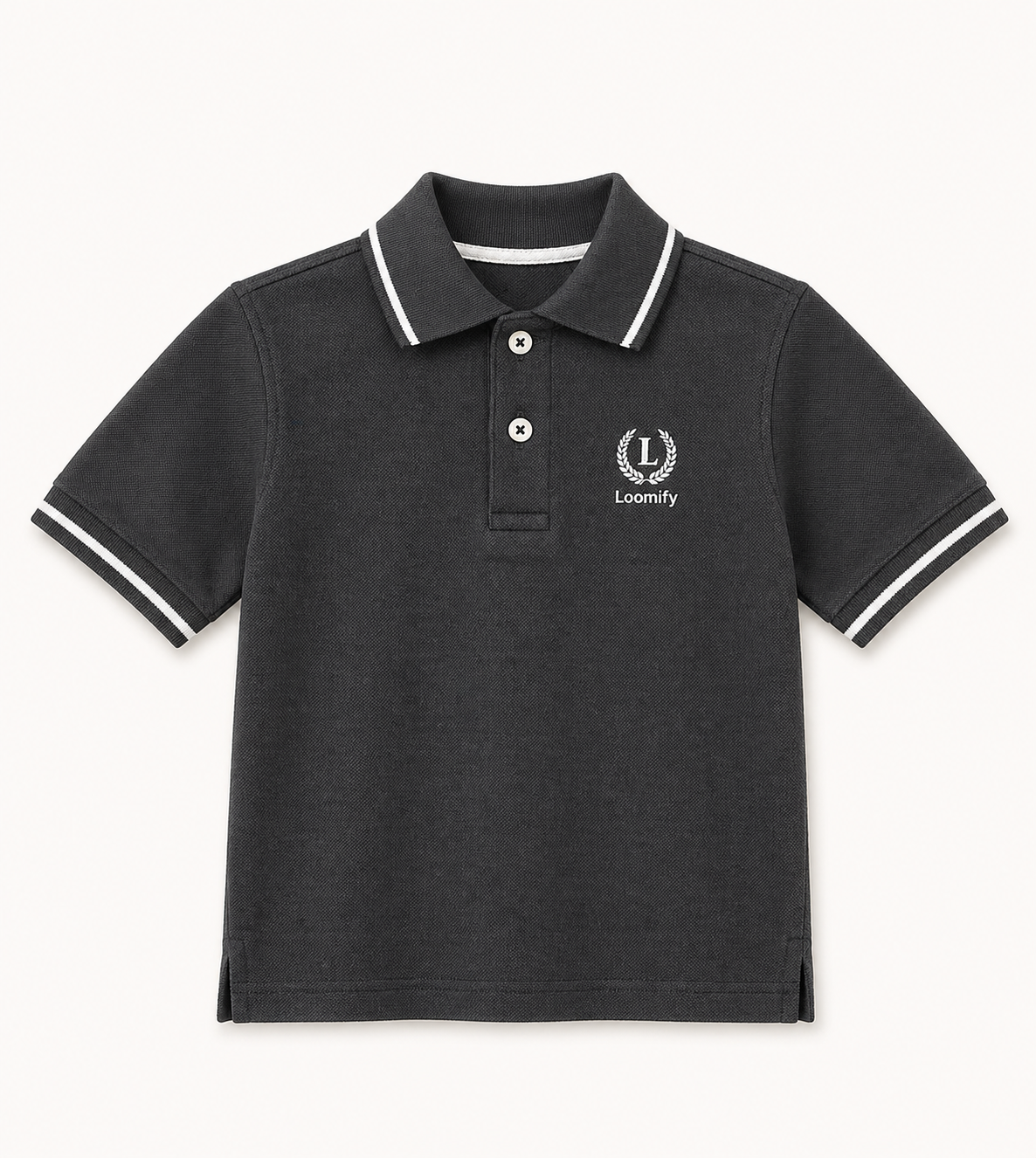 Kids Black Polo T-Shirt