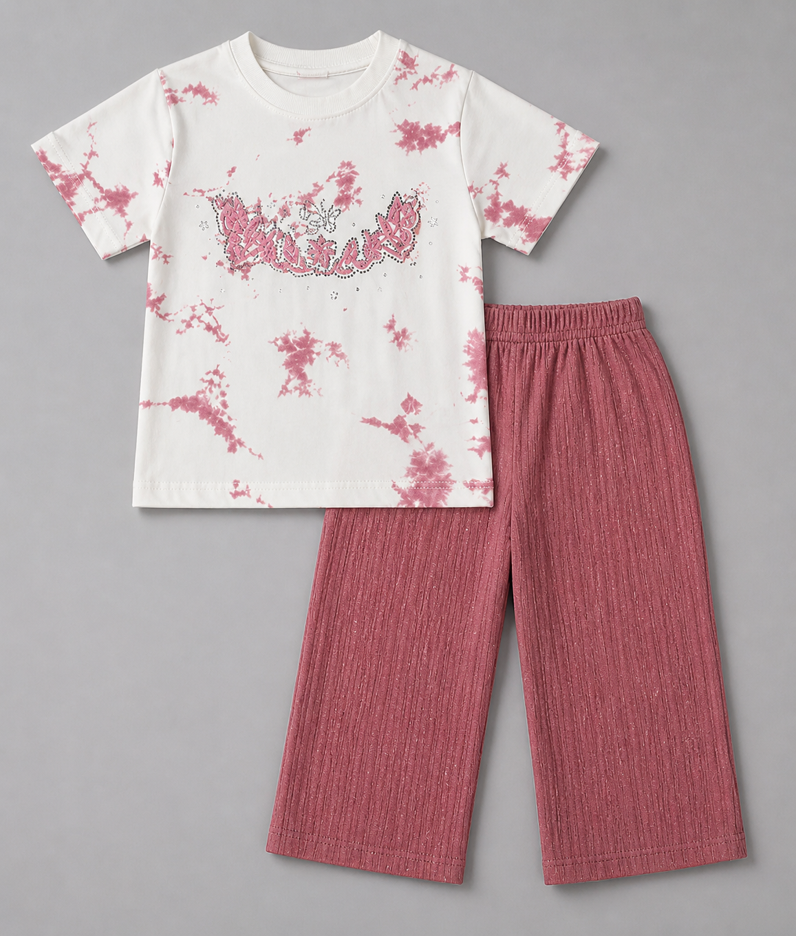 Girls Floral Tie-Dye Lounge Set