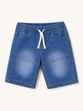 Classic Blue Denim Drawstring Shorts